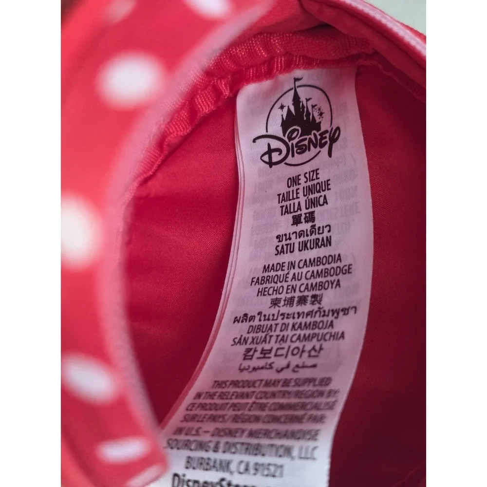 Disneyland Resort Minnie Mouse Red Round Coin Pouch Bag Charm